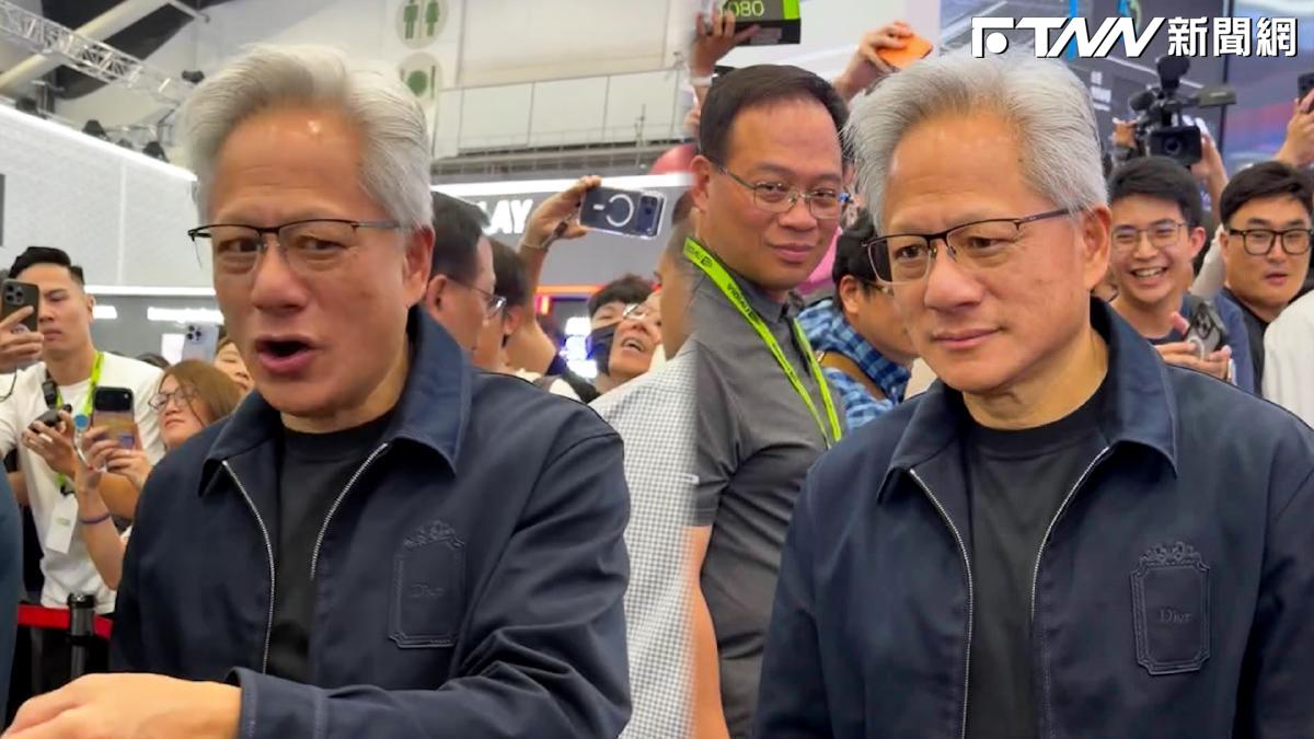 影／黃仁勳被纏簽名　難得變臉 「死亡凝視」直言：妳太麻煩