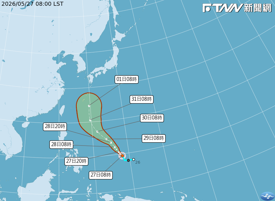 薔蜜颱風生成！下周一最接近台灣　「這些地區」小心陣雨